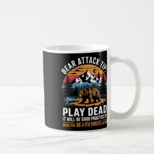 Bärenangriff-Tipp Spiel tot Lustig Camping Wandern Kaffeetasse