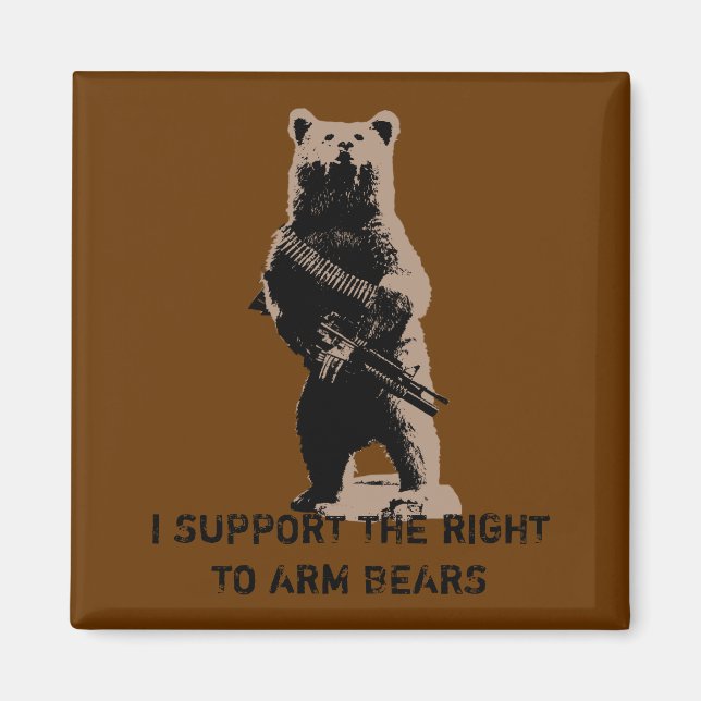 Bärenarme Grizzlybär Magnet (Vorne)