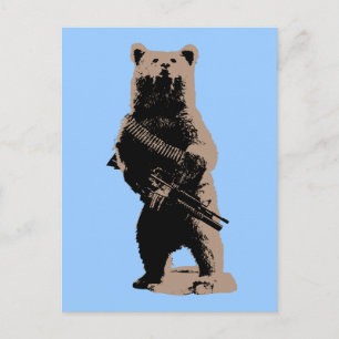 Bärenarme Grizzlybär Postkarte