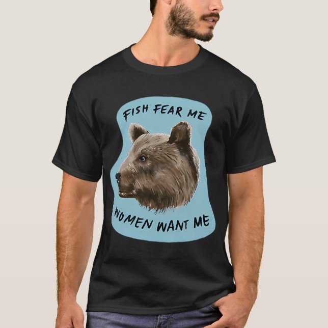 Bärenaufkleber T-Shirt (Vorderseite)