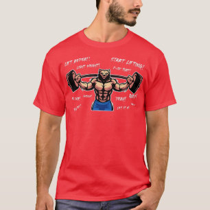 Bärenauftrieb Grafische Gym-Fitness Trainingszugwa T-Shirt