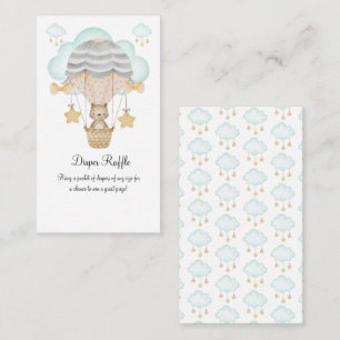 Bärenballons Blue Diaper Raffle Begleitkarte