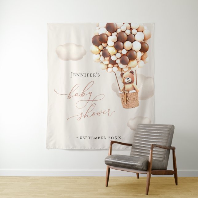 Bärenballons Gender Neutral Tapestory Wandteppich (Beispiel)