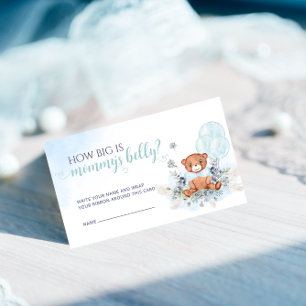 Bärenballons modern wie groß ist Mommys Bauchspiel Begleitkarte