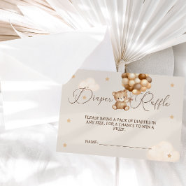 Bärenballons Neutrale Babyduschbücher für Baby Begleitkarte