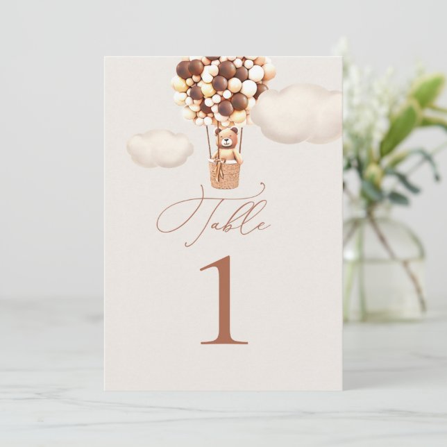 Bärenballons-Tischnummer (Stehend Vorderseite)