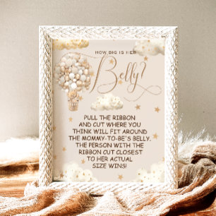 Bärenballons Wie groß ist Mommy's Bauch Game Poste Poster