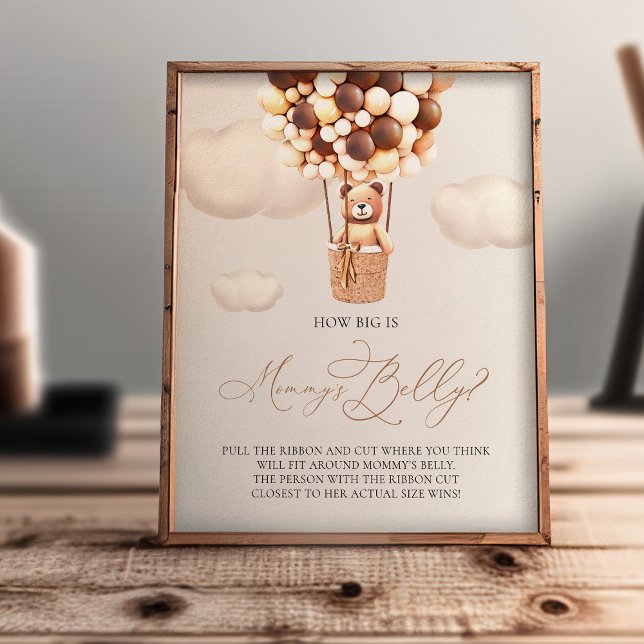 Bärenballons - Wie groß ist Mommy's Bauch - Zeiche Fotodruck (Von Creator hochgeladen)