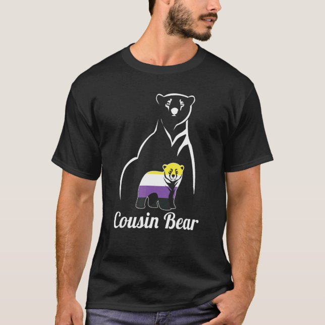 Bärenbär ohne Binärbär, nicht binärer Cousin T-Shirt (Vorderseite)