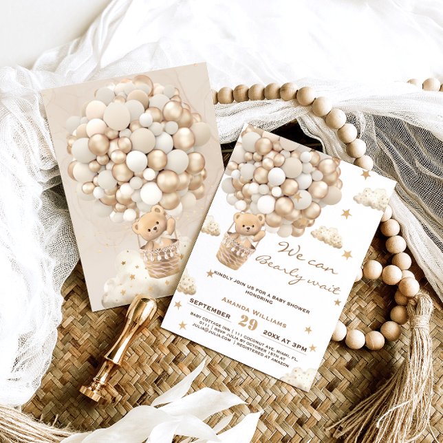 Bärenblasen warten frühzeitig auf neutrale Babydus Einladung (Von Creator hochgeladen)