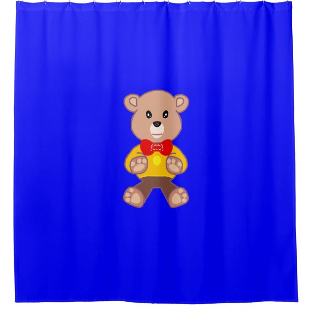Bärenblau Duschvorhang (Vorderseite)