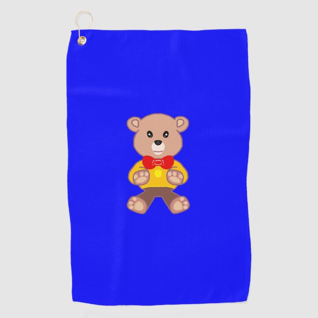 Bärenblau Golfhandtuch (Vorderseite)