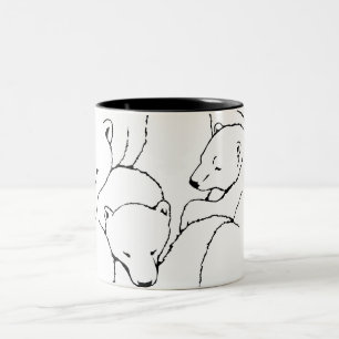 Bärenblume Tasse Glasblase Mother & Cubs Bären Tas