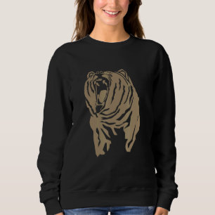 Bärenbraun-Bär Kodiak-Bärenkopf Sweatshirt