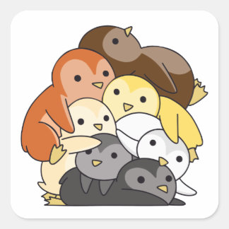 Bärenbrüderflagge Prix Lgbtq Niedlicher Pinguin Quadratischer Aufkleber