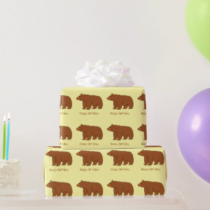 Bärendesign Geburtstagsgeschenk Geschenkpapier