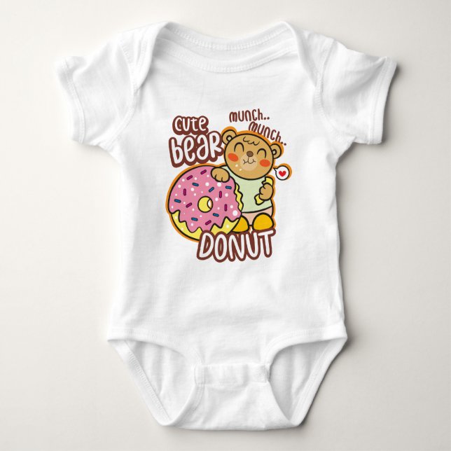 Bärendonut Baby Strampler (Vorderseite)