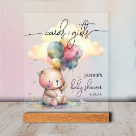 Bärenduschkarten + Geschenke Acrylschild