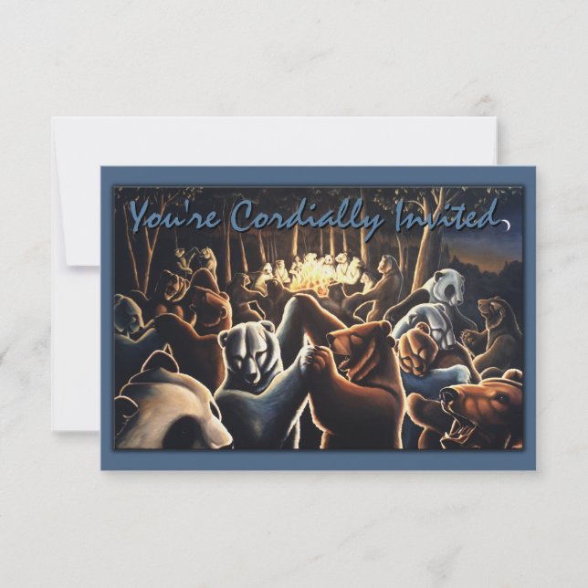 Bäreneinladungen Persönliche Gestaltung der Bärenk Einladung (Vorderseite)