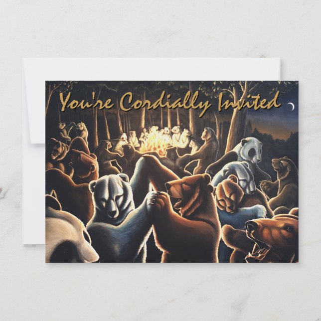 Bäreneinladungen Persönliche Gestaltung der Bärenk Einladung (Vorderseite)