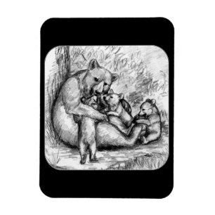 Bärenfamilie Magnet