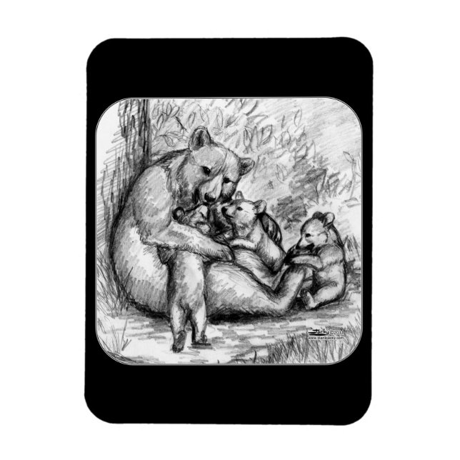 Bärenfamilie Magnet (Vertikal)