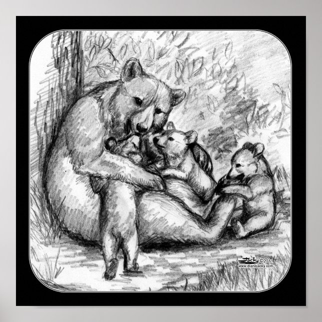Bärenfamilie Poster (Vorne)