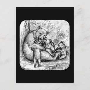 Bärenfamilie Postkarte