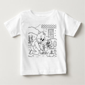 Bärenfamilie und Rabit-Mama-Cartoon Baby T-shirt
