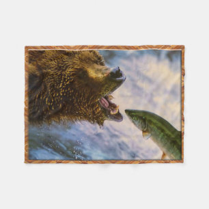 Bärenfänger, der Steelhead-Lachs Fleecedecke