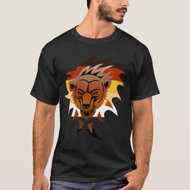 Bärenfarben Growling Bear T-Shirt (Vorderseite)
