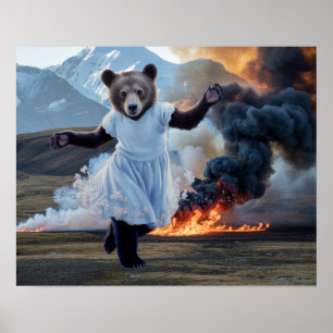 "Bärenfeuer" Art Poster Print Katty Pulsar
