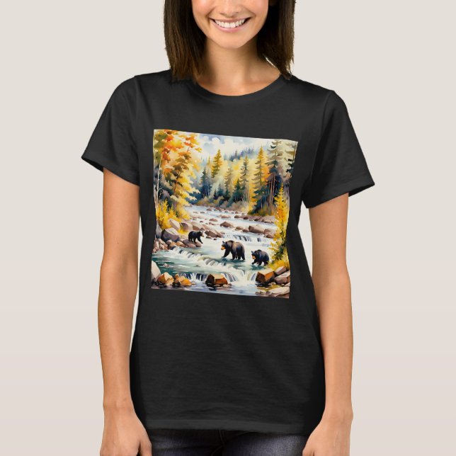 Bärenfischen v2 T-Shirt (Vorderseite)