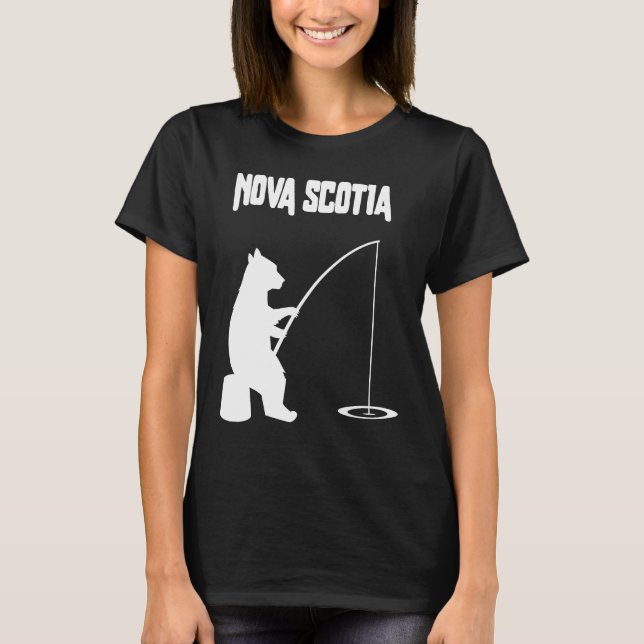 Bärenfischerei auf Anglerangler von Nova Scotia T-Shirt (Vorderseite)
