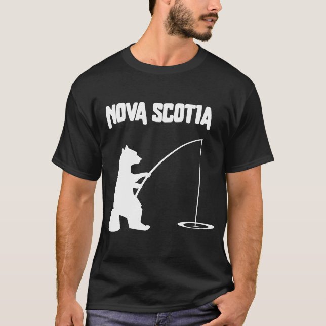 Bärenfischerei auf Anglerangler von Nova Scotia T-Shirt (Vorderseite)