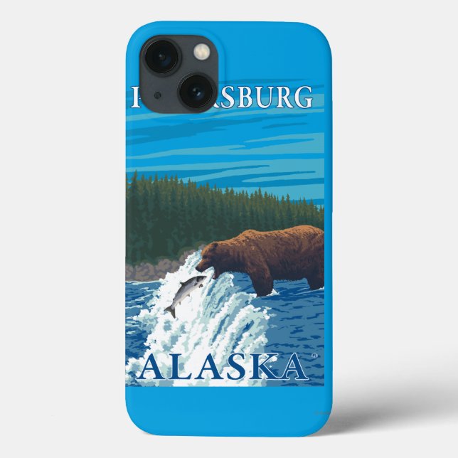 Bärenfischerei in Fluss - Petersburg, Alaska Case-Mate iPhone Hülle (Rückseite)