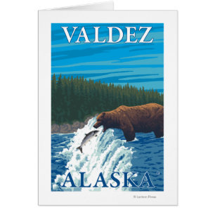Bärenfischerei in Fluss - Valdez, Alaska