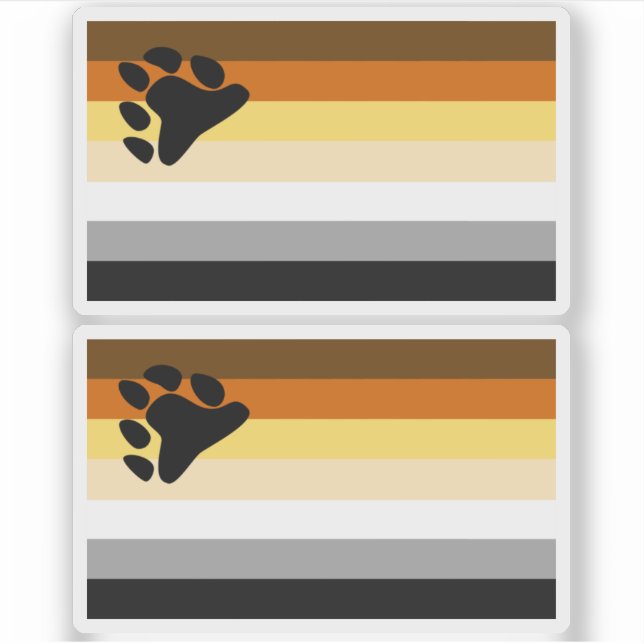 Bärenflagge Aufkleber (Vorderseite)