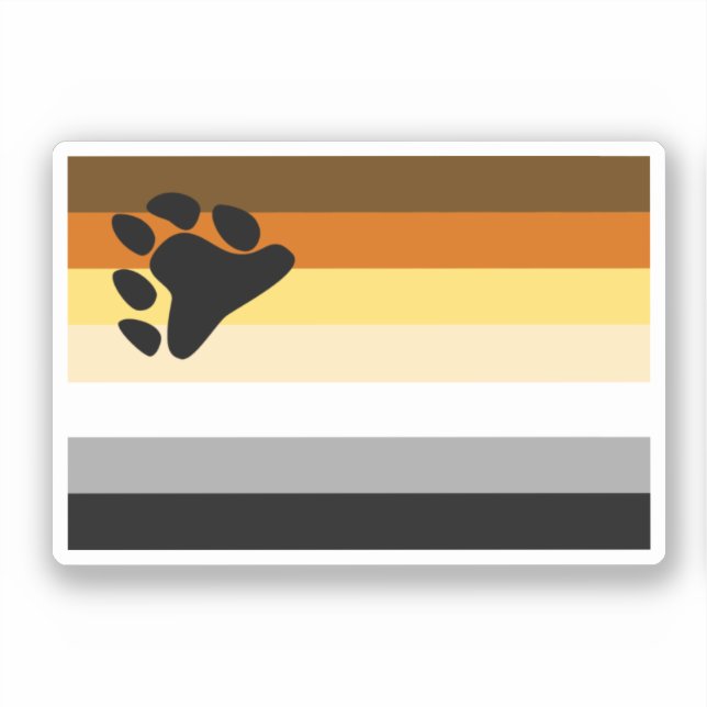 Bärenflagge Aufkleber (Vorderseite)