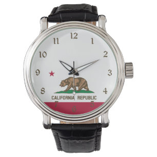Bärenflagge der Republik Kalifornien: Cali Golden  Armbanduhr