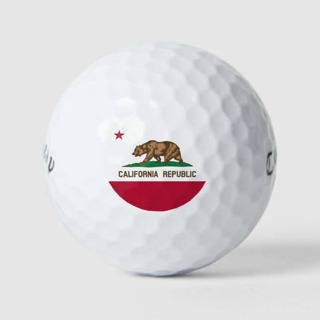 Bärenflagge der Republik Kalifornien: Cali Golden  Golfball (Vorderseite)