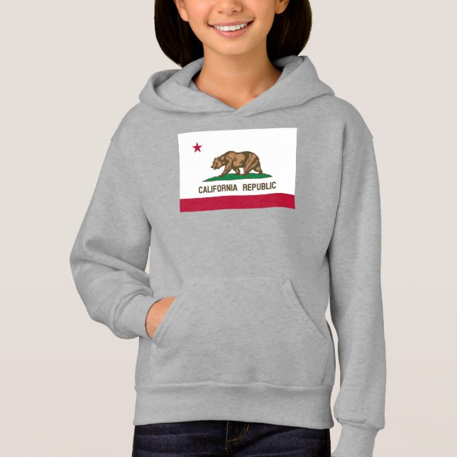 Bärenflagge der Republik Kalifornien: Cali Golden  Hoodie (Vorderseite)
