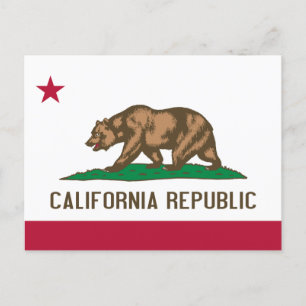 Bärenflagge der Republik Kalifornien: Cali Golden  Postkarte