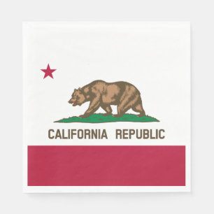 Bärenflagge der Republik Kalifornien: Cali Golden Serviette