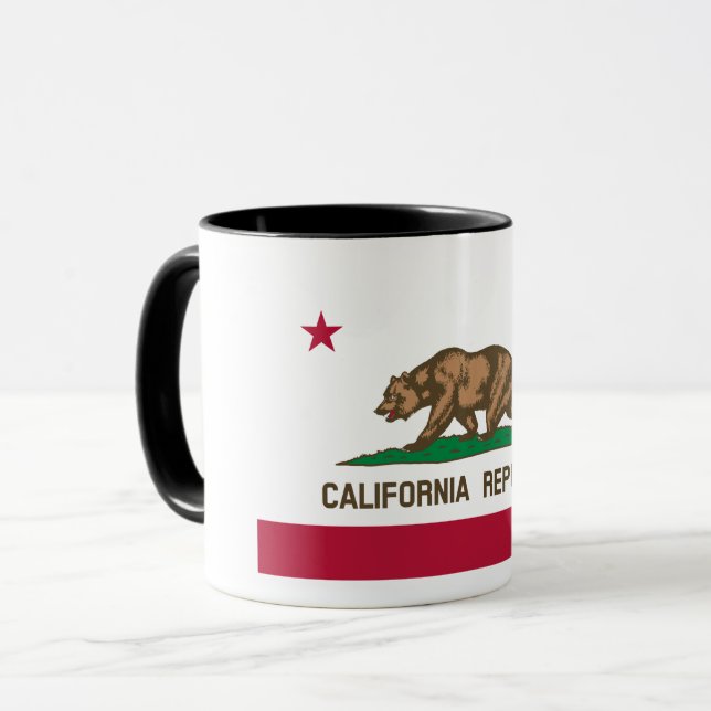 Bärenflagge der Republik Kalifornien: Cali Golden  Tasse (Vorderseite Links)