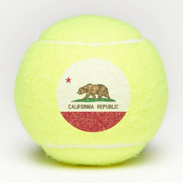 Bärenflagge der Republik Kalifornien: Cali Golden  Tennisbälle (Vorderseite)