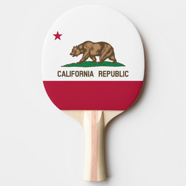 Bärenflagge der Republik Kalifornien: Cali Golden  Tischtennis Schläger (Vorderseite)