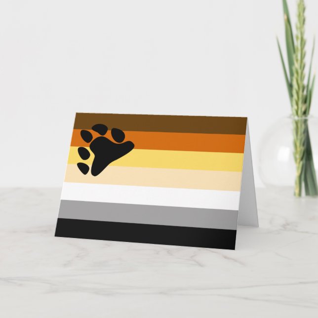 Bärenflagge Feiertagskarte (Vorderseite)