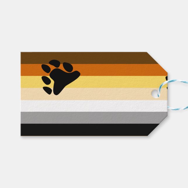 Bärenflagge Geschenkanhänger (Vorderseite (Horizontal))