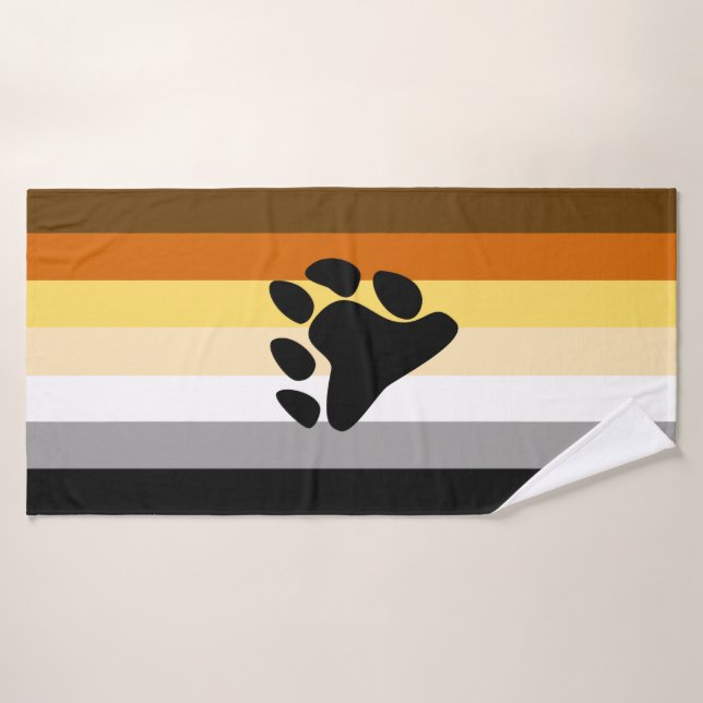 Bärenflagge mit Paw Badehandtuch (Badehandtuch)